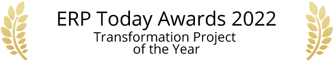 ERP Today Awards 2022 Transformation Project of the Year logo
